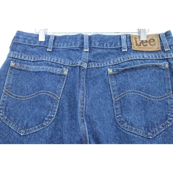 Lee High-Waisted Vintage Blue Denim Jeans With Classic Fit & Straight Leg Sz 35 - Picture 8 of 9